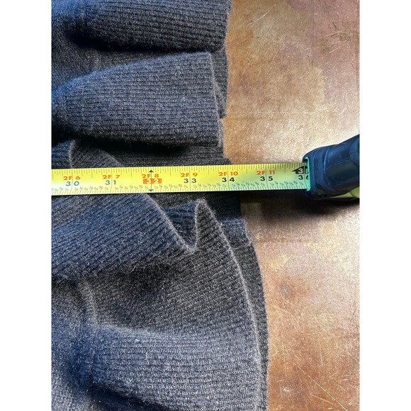 Saffron Womens Black Cashmere Open Front Cardigan Sweater Ruffles Size XS - Picture 5 of 8